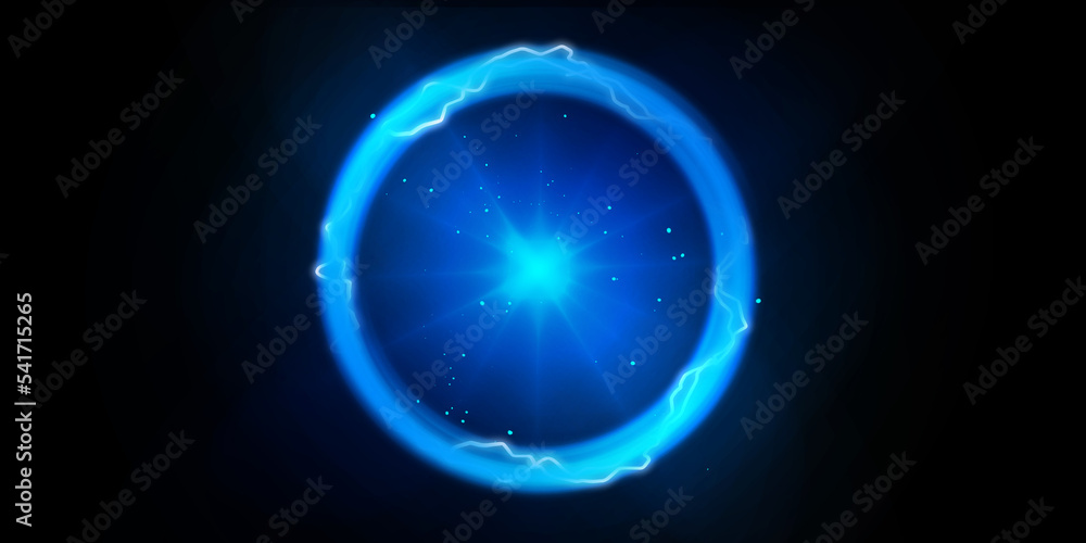 Lightning round frame. plasma magical portal. circle light effect. Lightning round frame. plasma magical portal. circle light effect.