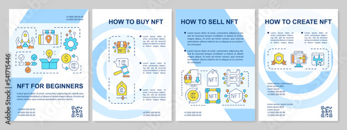 Valokuva NFT guide for beginners blue brochure template