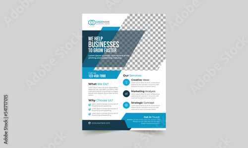 Corporate modern business flyer template design