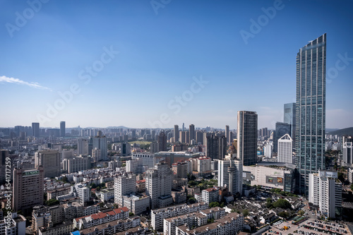 Aerial photography of modern architectural landscape of Wuxi city © 昊 周