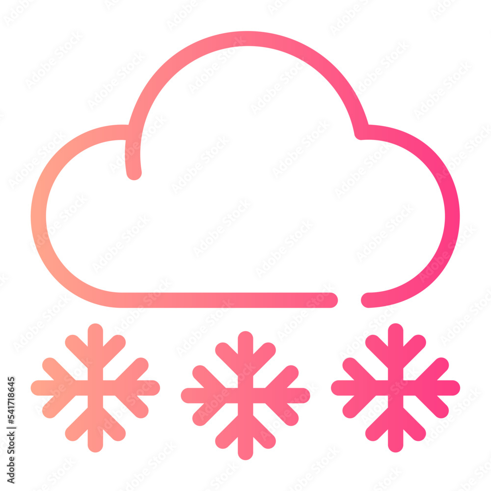 snowing gradient icon snowing gradient icon
