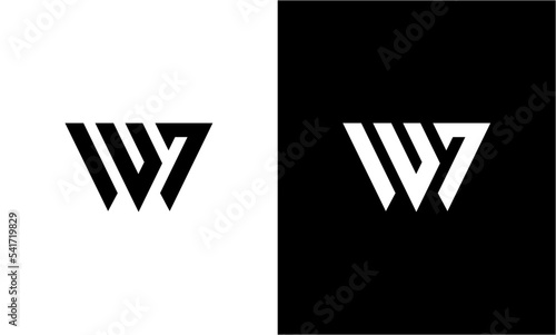 letter w abstract logo design