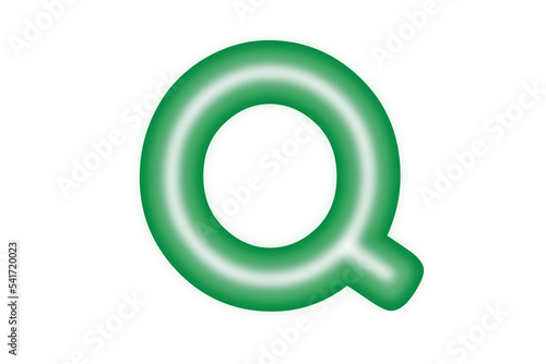 letter q 3d colored balloon