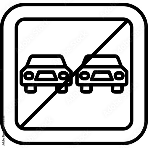 No Overtaking Icon