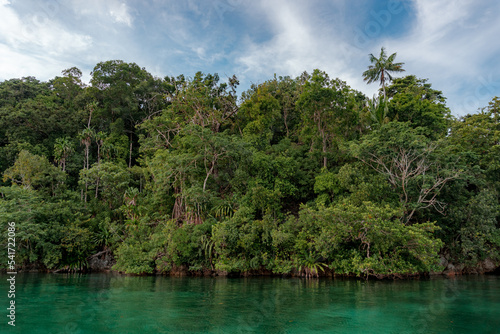 Seascape, located in Cendrawasih Bay National Park, West Papua Province © Ari
