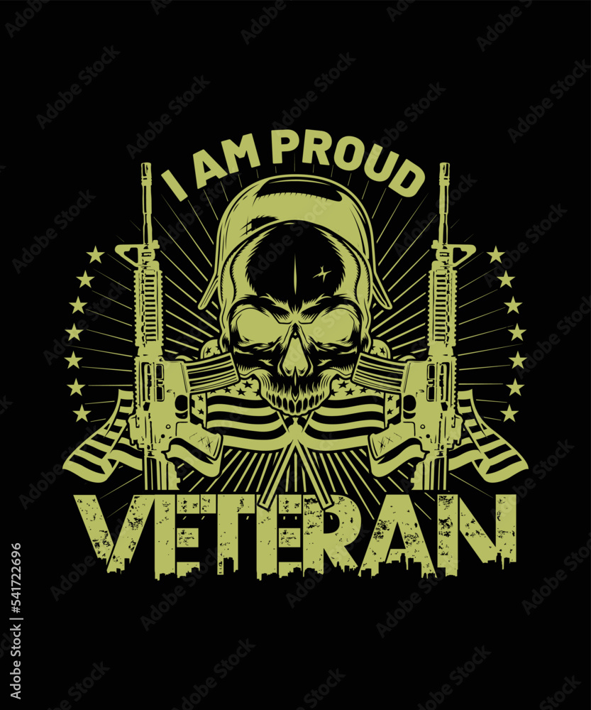 I am proud veteran, Veterans T-shirt Design