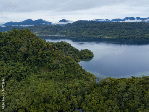 Seascape in front of Kaprus Village, Location in Cendrawasih Bay National Park, West Papua Province