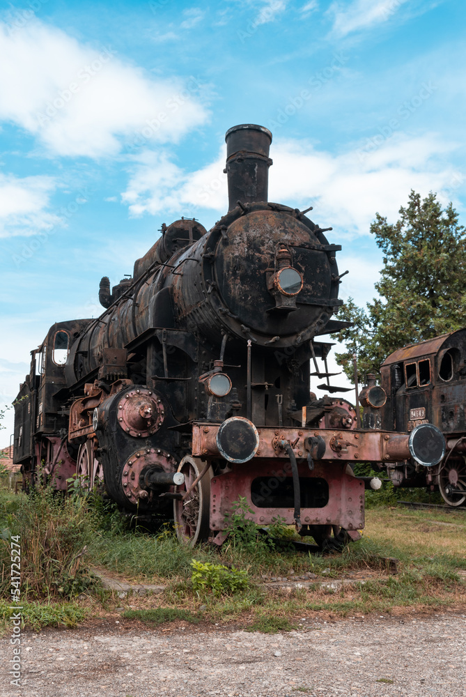 Naklejka premium old steam locomotive