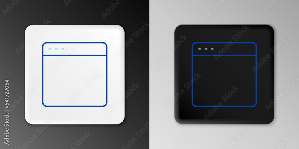 Line Browser window icon isolated on grey background. Colorful outline concept. Vector Line Browser window icon isolated on grey background. Colorful outline concept. Vector