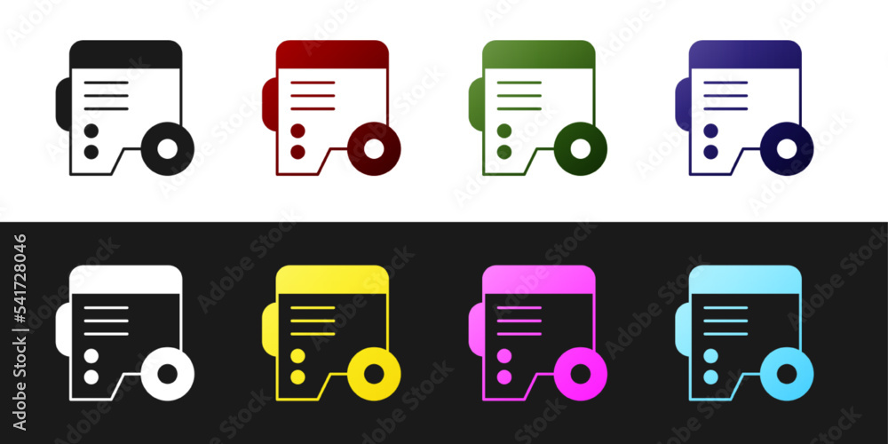 Set Portable power electric generator icon isolated on black and white background. Industrial and home immovable power generator. Vector Set Portable power electric generator icon isolated on black and white background. Industrial and home immovable power generator. Vector