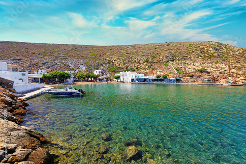 Fototapeta Naklejka Na Ścianę i Meble -  The beach at the village Cheronissos of Sifnos island, Greece