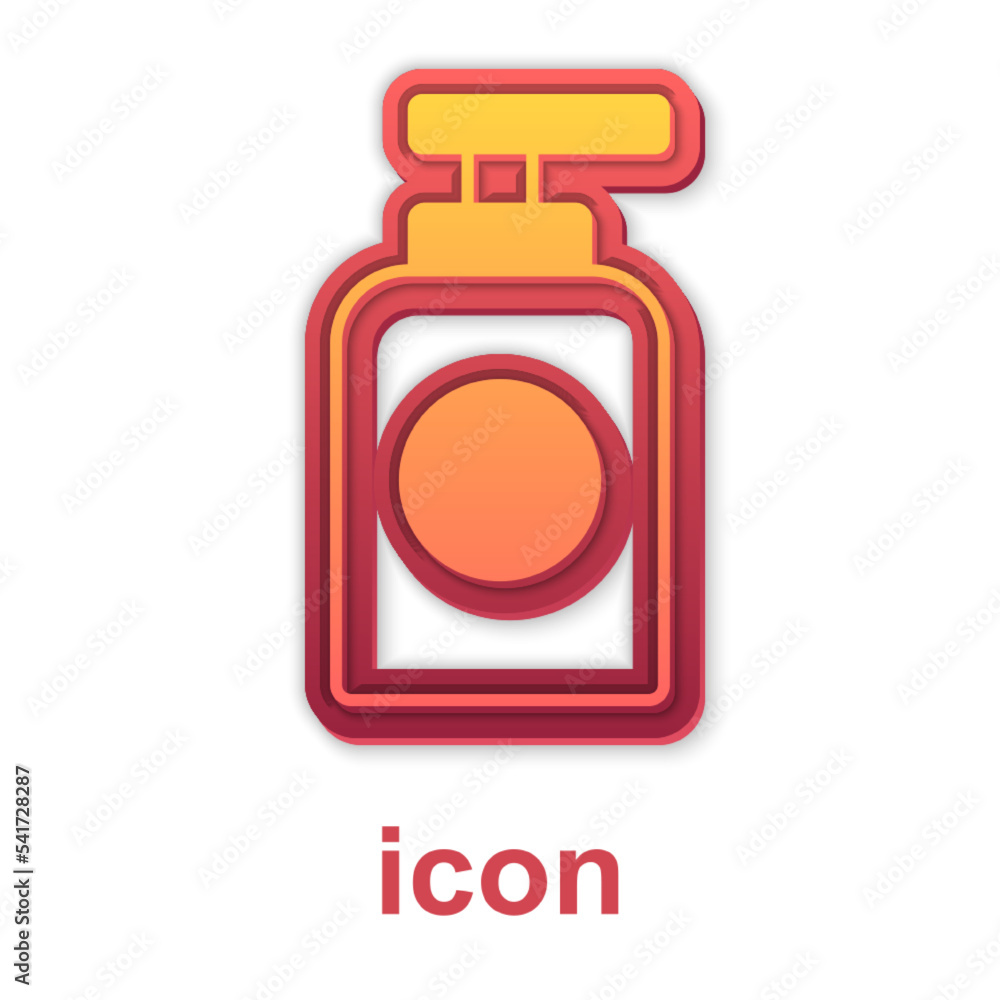 Gold Tube of hand cream icon isolated on white background. Vector Gold Tube of hand cream icon isolated on white background. Vector