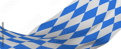 bavarian flag wide panorama oktoberfest background with white blue bavaria isolated white background