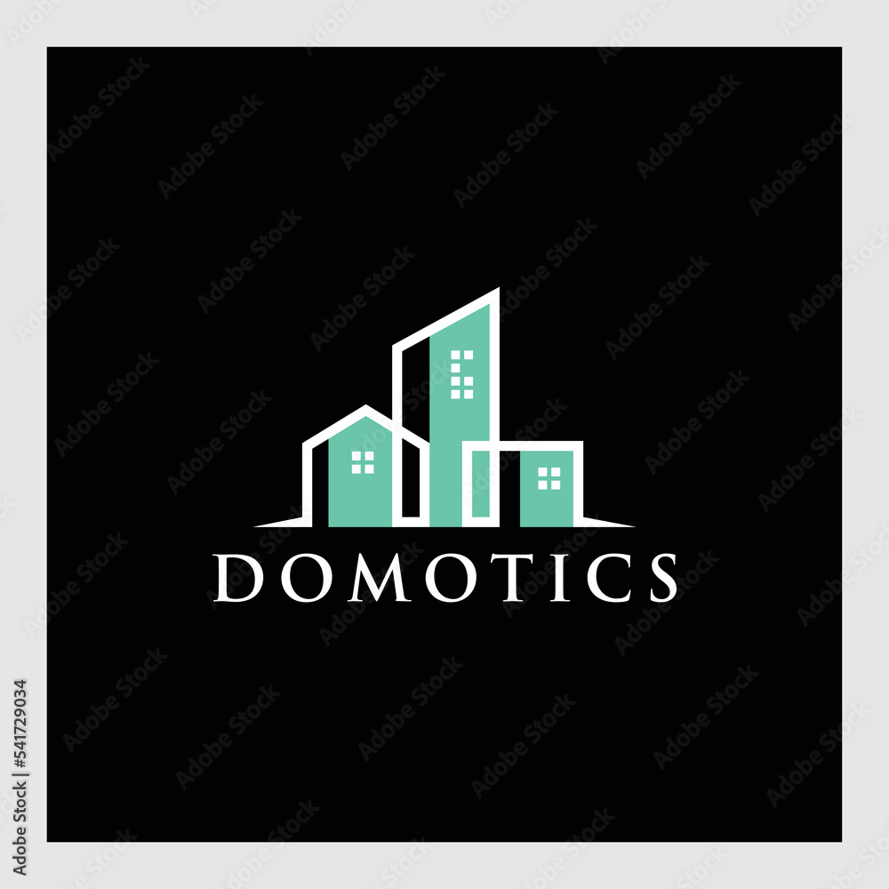 Property Logo Template Real Estate.Abstract house logo design template. Colorful sign. Universal vector icon