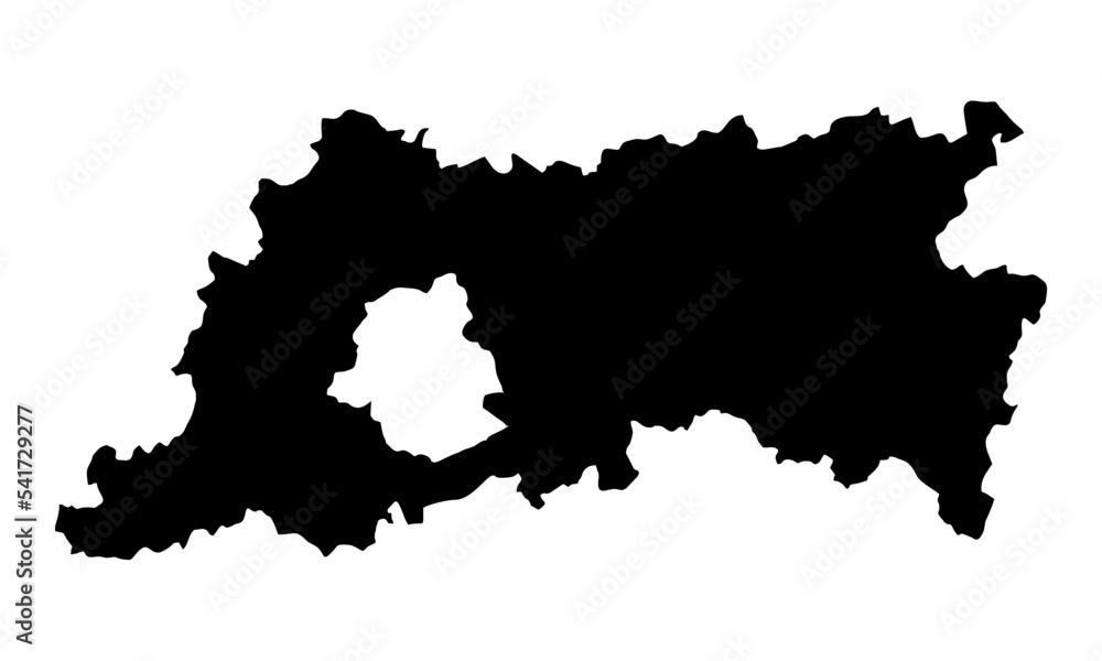 Flemish Brabant Province map silhouette