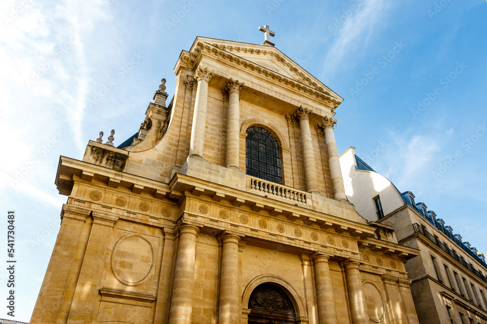 Facade of the Protestant church of the Oratory of the Louvre, Paris, France, Europe