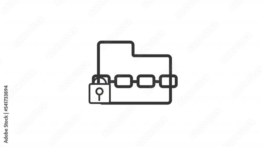 Animated ransomware linear icon. Data encryption. Malicious program. Cryptoviral extortion. Seamless loop HD video with alpha channel on transparent background. Outline motion graphic animation Animated ransomware linear icon. Data encryption. Malicious program. Cryptoviral extortion. Seamless loop HD video with alpha channel on transparent background. Outline motion graphic animation