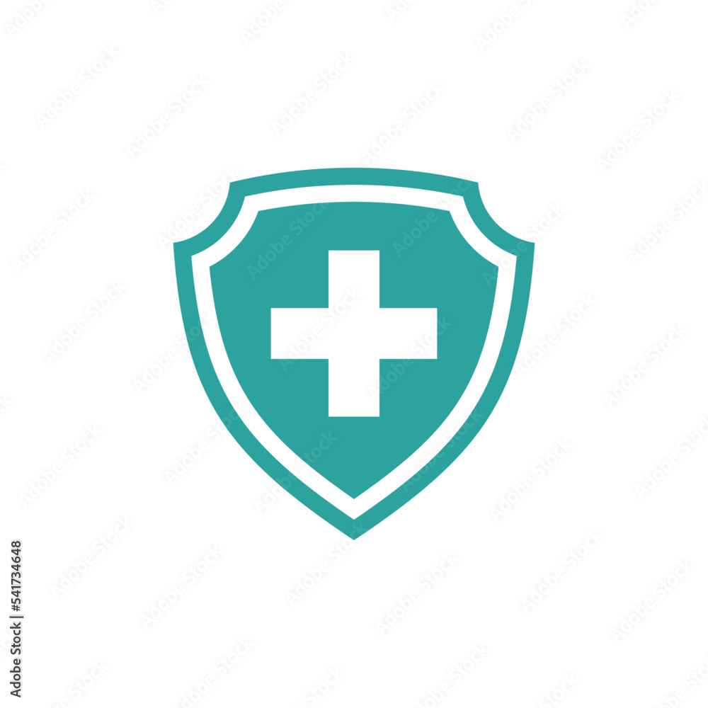 Fototapeta premium shield healthcare cross icon vector template