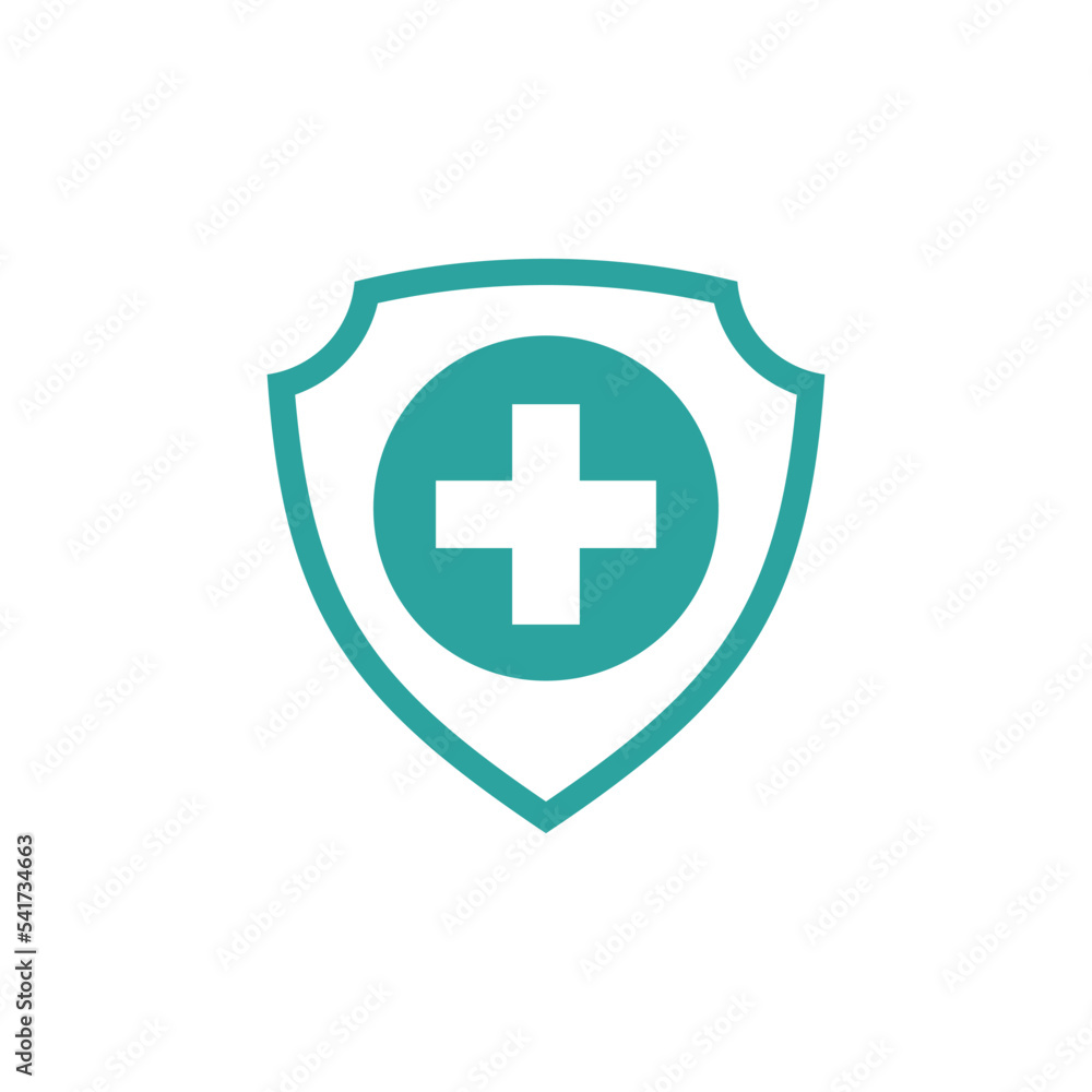 shield healthcare cross icon vector template shield healthcare cross icon vector template