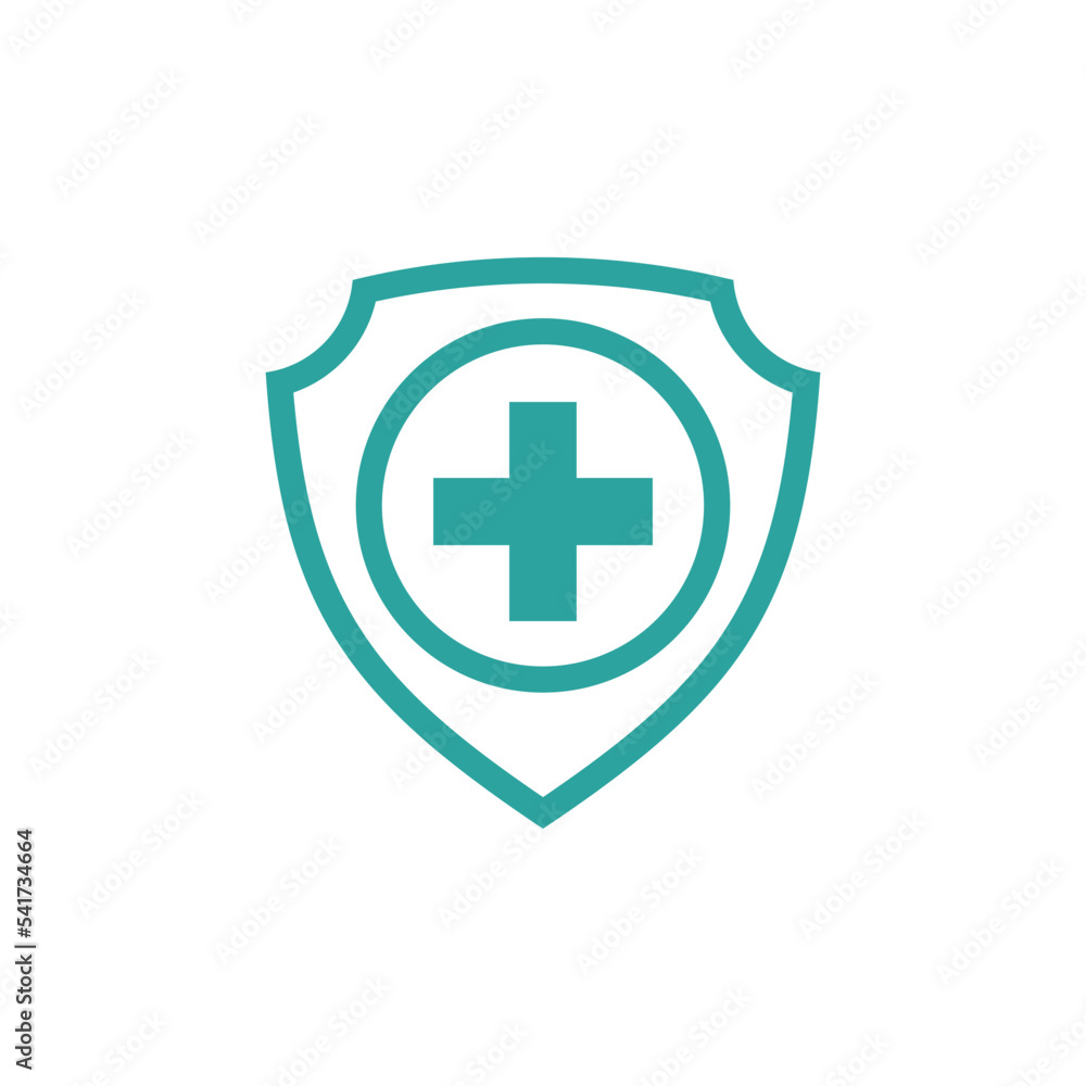 shield healthcare cross icon vector template shield healthcare cross icon vector template