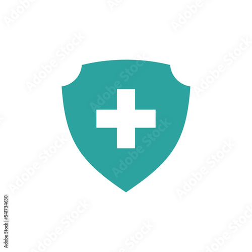 shield healthcare cross icon vector template