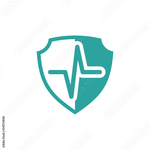 shield healthcare cross icon vector template