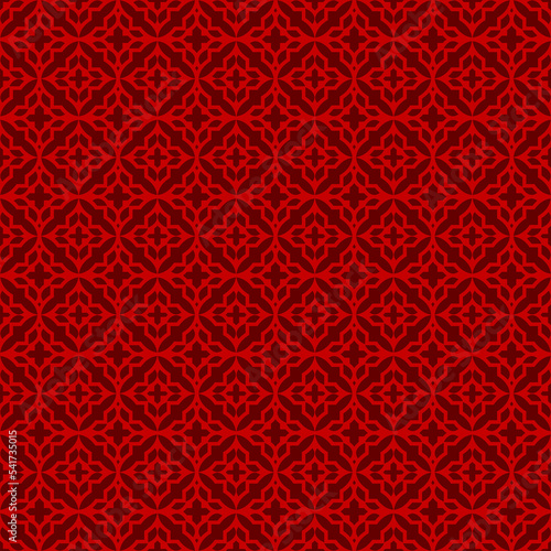 Seamless background image retro vintage pattern Chinese red window geometry tracery
