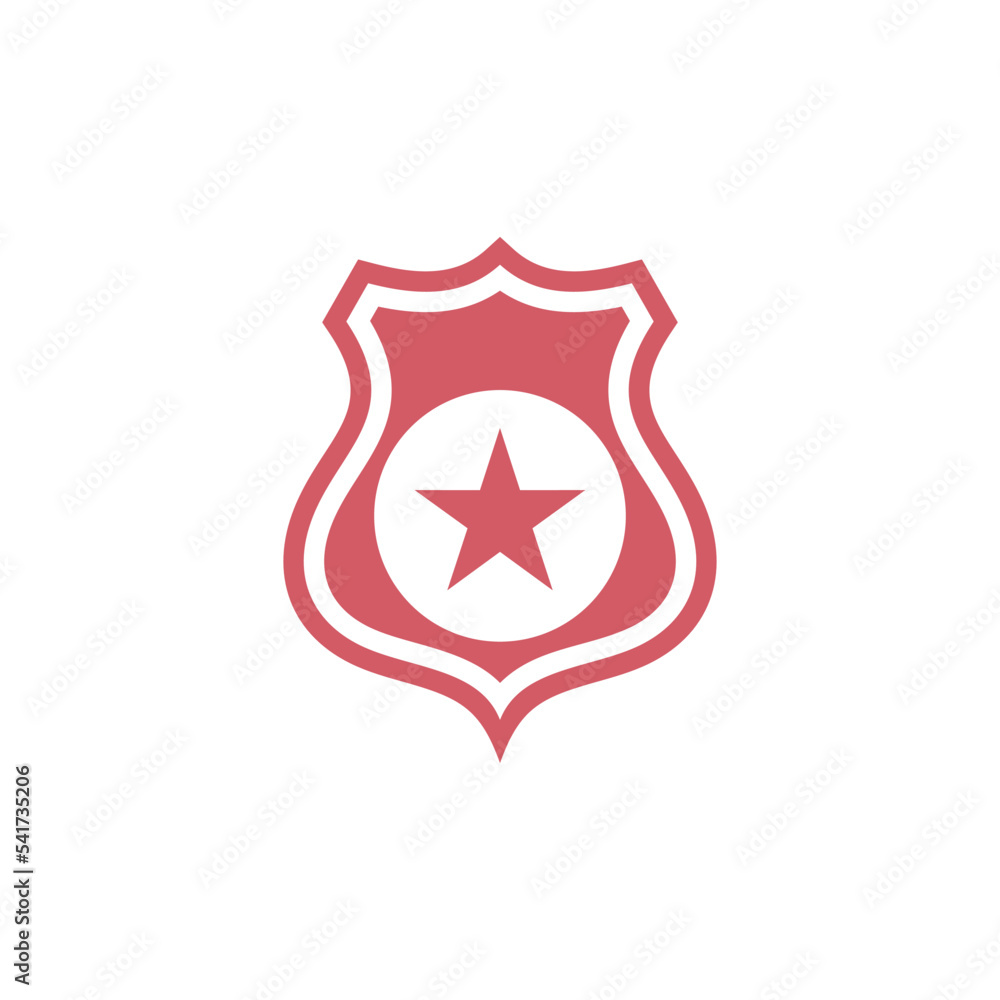 shield police star icon vector template shield police star icon vector template