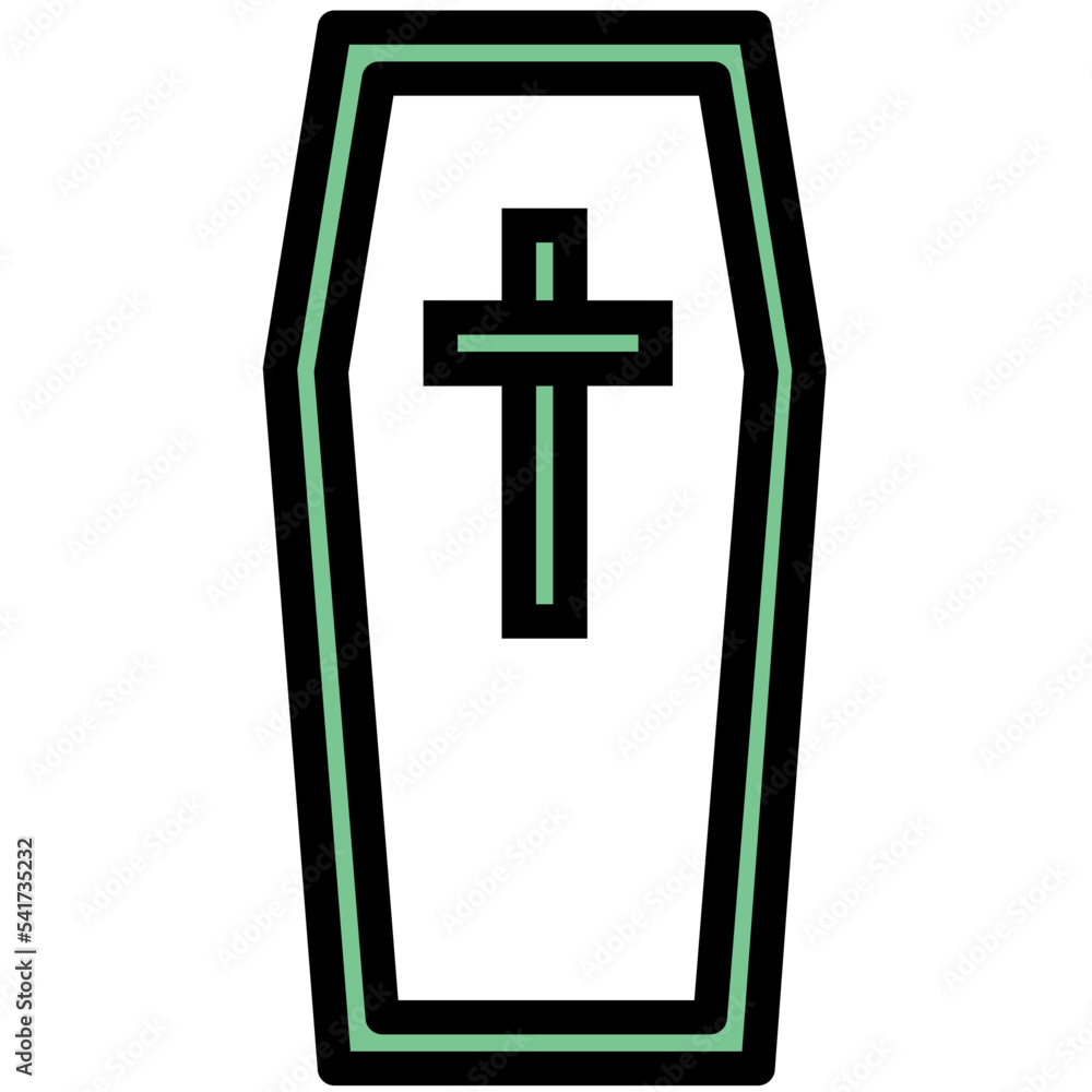 Obraz premium Coffin Vector Icon