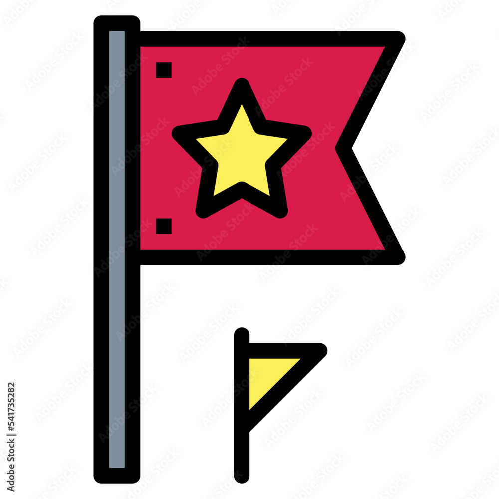 flag filled outline icon style flag filled outline icon style