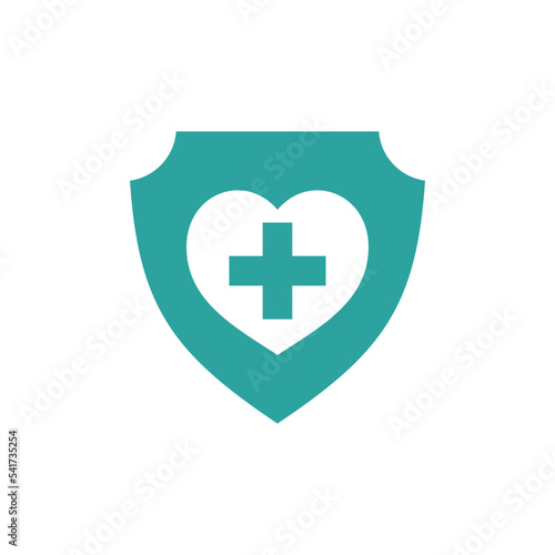 shield healthcare cross icon vector template