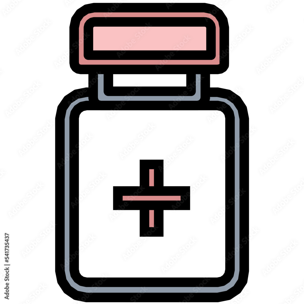 Obraz premium Medicine Jar Vector Icon