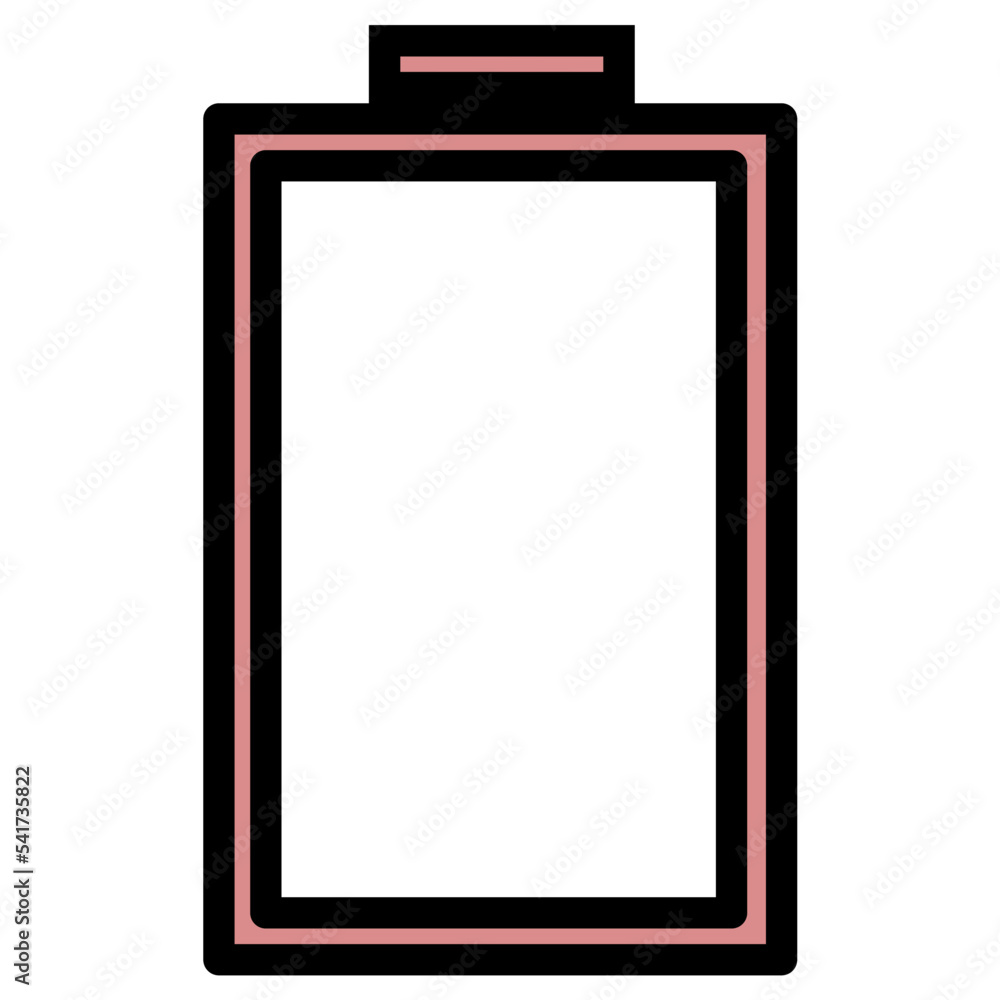 No Battery Vector Icon No Battery Vector Icon