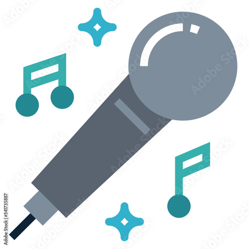 karaoke flat icon style