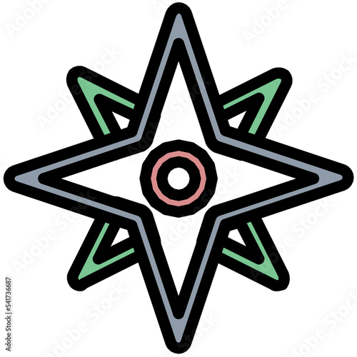 Compass Rose Vector Icon
