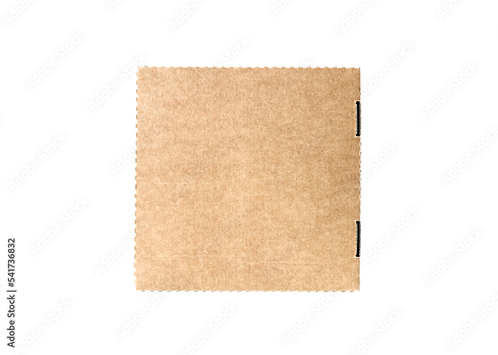 square flat cardboard box on white isolated background. the concept of eco-friendly materials for packaging, delivery and shopping square flat cardboard box on white isolated background. the concept of eco-friendly materials for packaging, delivery and shopping
