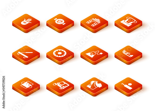 Set Cup of tea and leaf, Taxi tuk tuk, Scented spa stick, Chakra, Indian man dress, Tea bag, Wood cricket bat ball and shoes icon. Vector