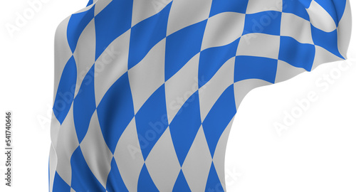 fine 3d image of classic waved bavaria flag