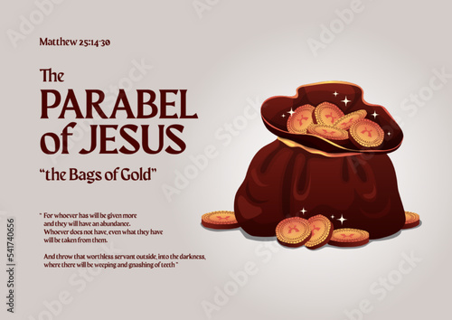 Parable of Jesus Christ about the bags of gold