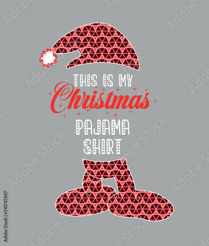 Billede på lærred This is my Christmas pajama shirt