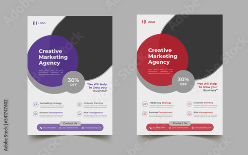 Digital marketing agency flyer design template