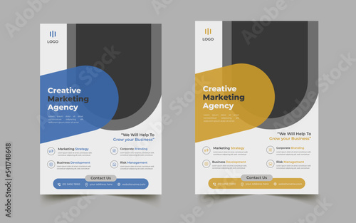 Digital marketing agency flyer design template