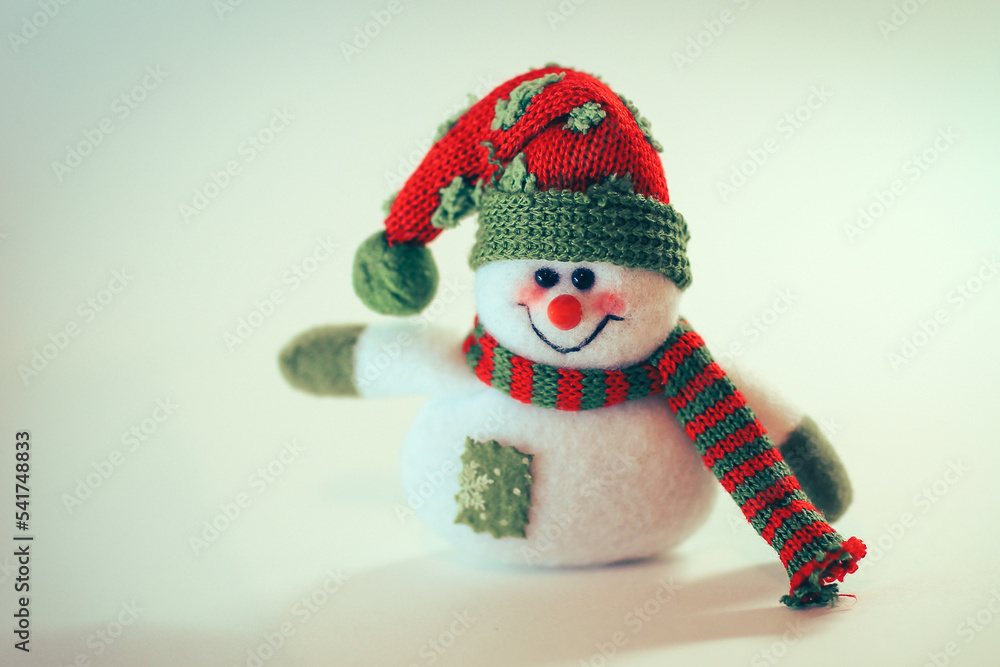 toy funny snowman .isolated on white background toy funny snowman .isolated on white background