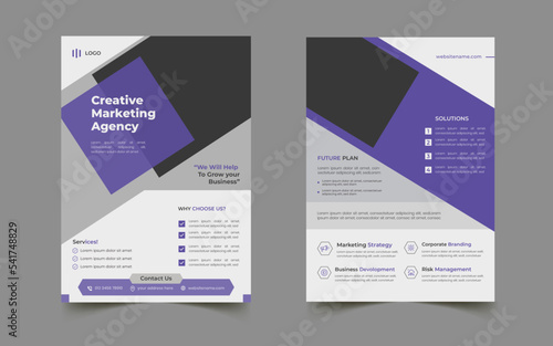 Digital marketing agency flyer design template