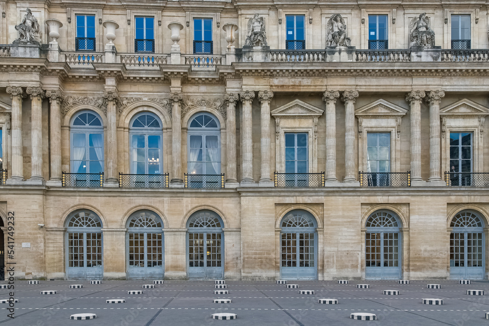 Paris, the Palais-Royal, beautiful geometric facade
