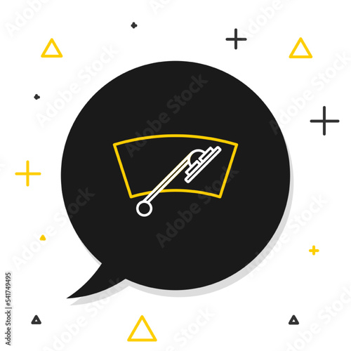Line Windscreen wiper icon isolated on white background. Colorful outline concept. Vector