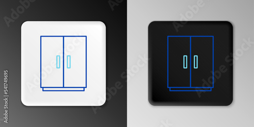Line Wardrobe icon isolated on grey background. Colorful outline concept. Vector