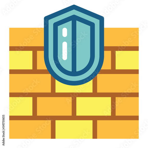 firewall flat icon style
