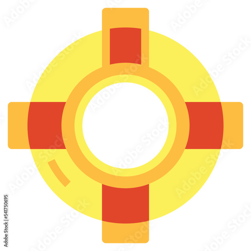 lifesaver flat icon style