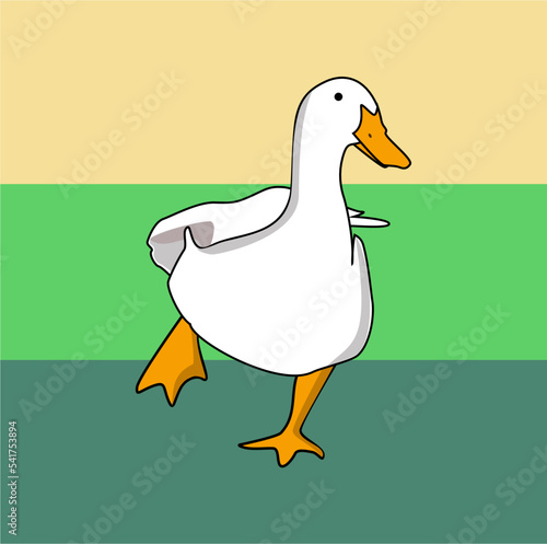 duck illustration suitable for small children's book design, children's themed background design